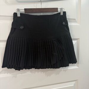 VTG Zoey Beth Black Pleated Mini Skirt - Y2K Dark Academia- Size Medium